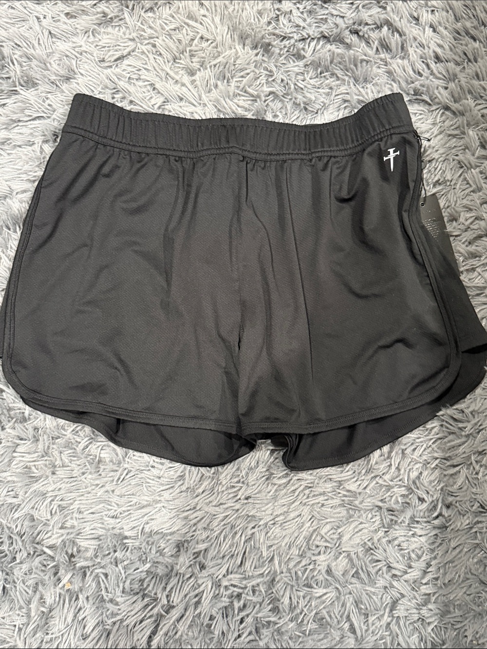 Three Nails Women's Black Athletic Running Shorts